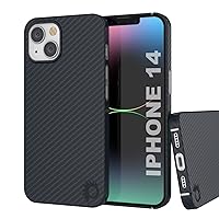 PunkCase for iPhone 14 Carbon Fiber Case [AramidShield Series] Ultra Slim & Light Carbon Skin Made from 100% Real Aramid Fiber | Military Grade Protection for Your iPhone 14 (6.1