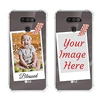 Personalized Phone Case for LG Harmony 4 6.1-in Custom Logo Picture Photo Text Name Cover Customized Gift for Men Women Design Your Own Clear Soft TPU Cases with 4 Corners Shockproof Protection