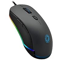 Strike RGB Gaming Mouse Wired, 6D Optical, 7 Buttons, 3200 DPI Adjustable, Comfortable Grip, Ergonomically Designed with LED Button | Black
