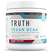 Vegan BCAA Powder- 2:1:1 Ratio Natural BCAAs Amino Acids Powder for Energy, Muscle Building, Post Workout Recovery Drink for Muscle Recovery (Blood Orange, 30 Servings)