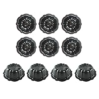 10 Pack 4 Inch Mini Bundt Cake Pans for Baking, Nonstick Carbon Steel Fluted Cake Pan Set, Oven Baking Small Metal Round Pumpkin Shaped Cake Mold for Cupcake, Muffin, Brownie, Pudding - Black