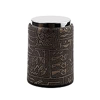 Fashion Leather Dice Cup Egyptian Dice Shaker Cup Quiet Shaker Cup Bars Dice Game Party Supplies Easy-to Use Leather Dice Cup with Lid