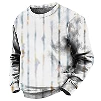 Crewneck Sweatshirts for Men Graphic Sweatshirts Lightweight Long Sleeve Casual Pullover Comfy Fashion Sweatshirt