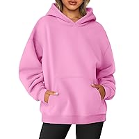 AUTOMET Womens Oversized Sweatshirts Fleece Hoodies Long Sleeve Shirts Pullover Fall Clothes with Pocket