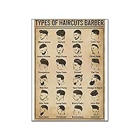 Fashion Posters Haircut Types Haircut Posters Haircut Reference Guide Barber Store Salon Room Wall D Canvas Posters Prints Picture for Living Room Bedroom Office Kitchen Decor 20x26inch(51x66cm) Unfr