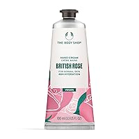 The Body Shop British Rose Hand Cream – Fresh Dewy Fragrance, On-the-Go Hydration & Protection – 1.0 oz
