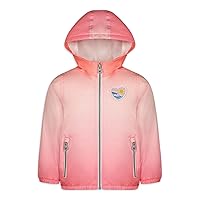 LONDON FOG Girls Zip Front Lightweight Hooded Rain Jacket