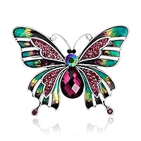 Animal Brooch for Women Cute Fashion Elephant Butterfly Bee Spider Crystal Seashell Pin Jewelry