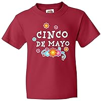 inktastic Cinco De Mayo with Flowers Youth T-Shirt