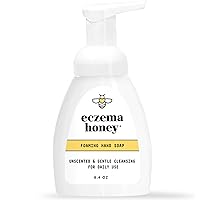 Gentle Foaming Hand Soap - Gentle Cleanser for Dry Hands - Non-Toxic Unscented Hand Soap - Natural Hand Cleaner for Bathroom & Kitchen - Organic Honey Handwash (8.4 Oz)