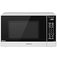 Panasonic NN-SN65KW Microwave Oven with Inverter Technology, 1200W, 1.2 cu.ft. Small Genius Sensor One-Touch Cooking, Popcorn Button, Turbo Defrost-NN-SN65KW-(White)