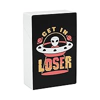 Alien Get in Loser Cigarette Case Box Flip Open Waterproof Cigarette Holder Box for Men and Women
