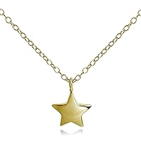 jewellerybox Gold Plated Sterling Silver Star Necklace 18 Inches