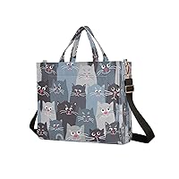 Tote Bag for Women with Zipper,Polyester Tote Purse Holiday Tote Bag Work Handbag Women Gift