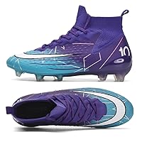 Men's High Top Soccer Cleats Football Boots Comfortable Durable Outdoor Indoor Competition Training Futsal Sneakers