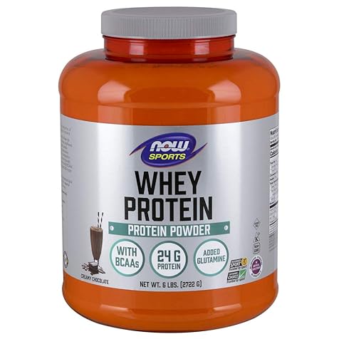 Sports Nutrition, Whey Protein, 24 g With BCAAs, Creamy Chocolate Powder, 6-Pound