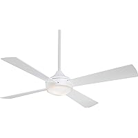 Minka-Aire F521L-WHF Aluma 52 Inch Ceiling Fan with Integrated LED Light in Flat White Finish