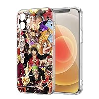 Phone Case Straw Piece Hats Anime Compatible with iPhone 14 Pro Max Case One Japan Cartoon Colorful Shockproof Soft TPU Protective Phone Cover