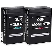 OUR MOMENTS All-Family Bundle: 200 Thought Provoking Conversation Starters for Couples and for Parent to Child/Grandparent to Grandchild Meaningful Communication - (2 Decks: Couples + Families)