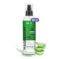 Fidus Aloe Vera 8oz Topical Magnesium Spray, Pure Magnesium Oil Spray, Magnesium Chloride Spray for Sleeping