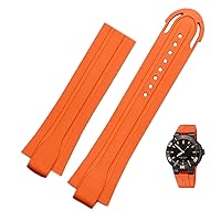 RAYESS 24mm*12mm Lug End Rubber Waterproof Watchband For Oris Wristband Silicone Watch Strap Stainless Steel Folding Clasp