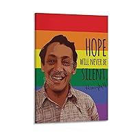 MOJDI Vintage Poster Harvey Milk Posters Canvas Painting Posters And Prints Wall Art (2) Canvas Painting Wall Art Poster for Bedroom Living Room Decor 08x12inch(20x30cm) Frame-style