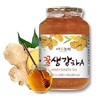 Korean Honey Ginger Tea (2.2lb/1000g) - Sliced Ginger with real Honey, Hot Cold Iced Ade Beverage Drink Salad Sauce Spread Jam Citrus Marmalade 1 Pack