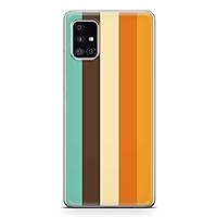 PadPadStore Retro Phone Case Compatible with Samsung s21 Clear Flexible Silicone Pastel Stripes Shockproof Cover