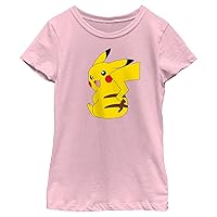 Fifth Sun Pokemon Small Pika Stripes Girls Short Sleeve Tee Shirt