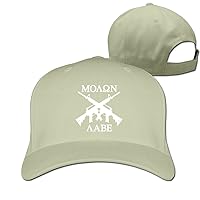 YIGJ K Molon Labe MA-16 Come and Take Sport Snapback Peaked Hats Natural Unisex