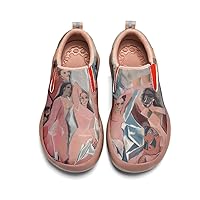 Men's Art Painted Travel Shoes Slip On Casual Leather Loafers Lightweight Comfort Fashion Sneaker Strolling Through The World of Artists