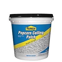 Homax Ready-to-Use Popcorn Ceiling Patch Texture - Covers up to 1 sq ft, White, 1 Quart