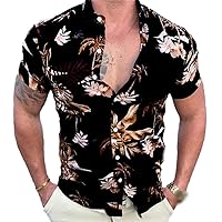 Summer Men's Vintage Striped Shirts Fashion Casual Luxury Shirts Short Sleeve Hawaiian Shirts