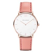 Paul Hewitt women's Sailor Line IP rose gold stainless steel watch with light or dark dial, Strap.
