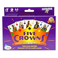 PlayMonster Five Crowns — The Game Isn't Over Until the Kings Go Wild! — 5 Suited Rummy-Style Card Game — For Ages 8+
