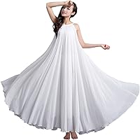 MedeShe Women's Chiffon Holiday Beach Maxi Dress Plus Size Wedding Bridesmaid Dress