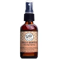 Wild Essentials Palo Santo Smudge Spray, All Natural, 2 Ounce, 60ml, Cleansing, Purifying, Relaxing, Made with 100% Essential Oil and Organic Witch Hazel, Aromatherapy, Made in USA