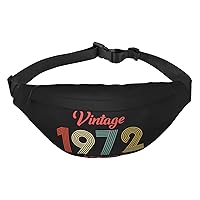Vintage 1972 Waist Pack Large Crossbody Fanny Pack Men Women Belt Bag Phone Bag