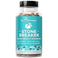 Chanca Piedra Stone Breaker – Natural Kidney Cleanse & Gallbladder Formula – Detoxify Urinary Tract, Flush Impurities, Clear System – with Celery Seed Extract – 60 Vegetarian Soft Capsules