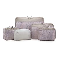 Traveler's Choice Cloverland Packing Cubes 5 Piece Set, Marble Pink, One Size