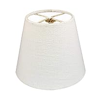 Royal Designs, Inc. Clip On Chandelier Shade CS-1102-6TLNWH, Textured Linen White Fabric, 4 x 6 x 5.5