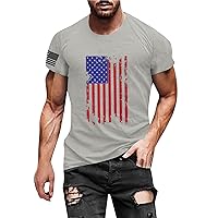 Men American Flag Patriotic Shirts 3D Printed Graphic Tees 2024 Summer T-Shirts for Men