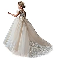 Lace Tulle Flower Girl Dresses for Wedding Party Kids Prom Ball Gown GZY230