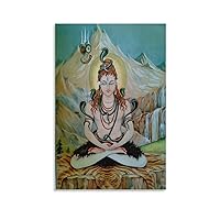 Shiva Kundalini Yoga Meaning Lord Shiva Hindu Gods Canvas Art Poster And Wall Art Picture Print Mode Canvas Painting Posters And Prints Wall Art Pictures for Living Room Bedroom Decor 08x12inch(20x30