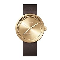 D42 - Watch - Stainless Steel - Brass Case - Brown Leather Strap - Ø 42mm