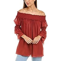 Max Studio Women's Off The Shoulder Tiered Sleeve Top