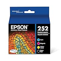 EPSON 252 DURABrite Ultra Ink Standard Capacity Black & Color Cartridge Combo Pack (T252120-BCS) Works with WorkForce WF-3620, WF-3640, WF-7110, WF-7610, WF-7620, WF-7710, WF-7720, WF-7210