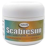Scabiesun Multipurpose Cream for Skin Itching, Rushes, Redness, Irritation. Soothing & Healing Ointment in 2 oz JAR.