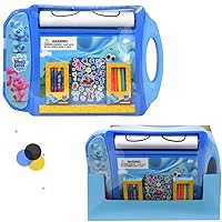 Innovative Designs Blues Clues Roller Art Desk - Blues Clues Art Case for Kids, Arts and Crafts Mess Free Coloring Activities for Kids, Roller Art Paper, Crayons, Markers and Stickers Set - 20+ Pieces