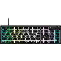 CORSAIR CH-9226C65-JP K55 CORE RGB Gaming Keyboard, Supports iCUE, 10 Zones, RGB, 4 Dedicated Media Keys, Quiet and Responsive Switch, 10.1 fl oz (300 ml), Splashproof